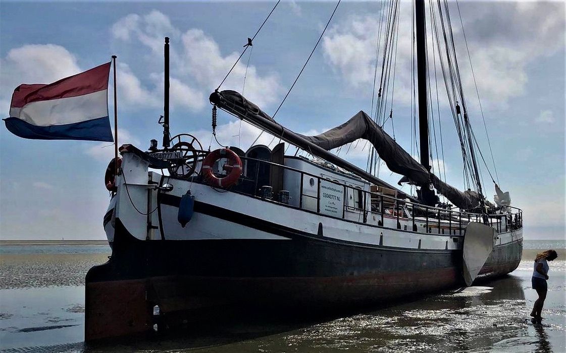 DSC zeilboot op Waddenzee